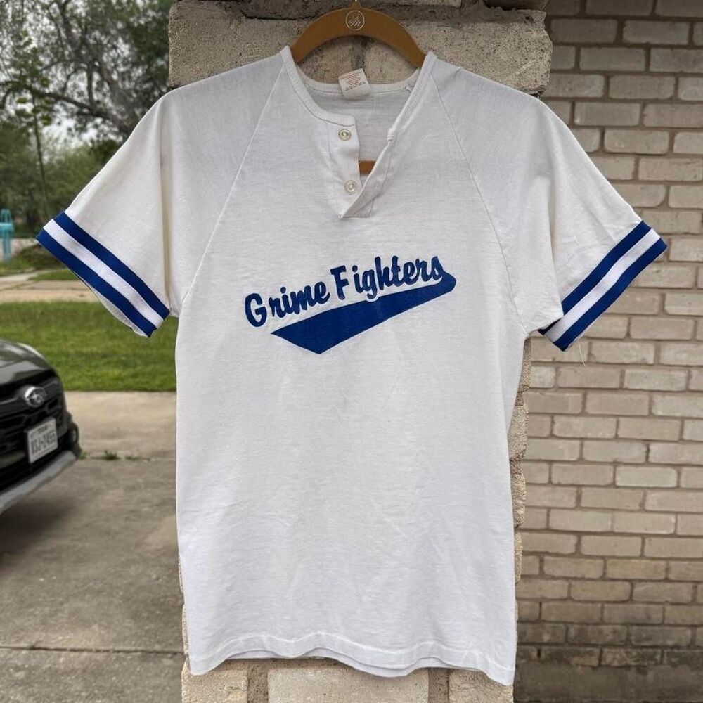 Vintage Car Wash Ringer Tee Size Medium